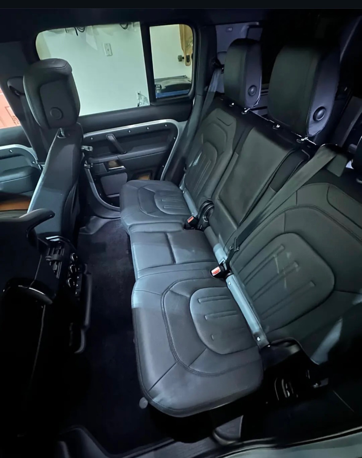 Vehicle rear seats before deep clean